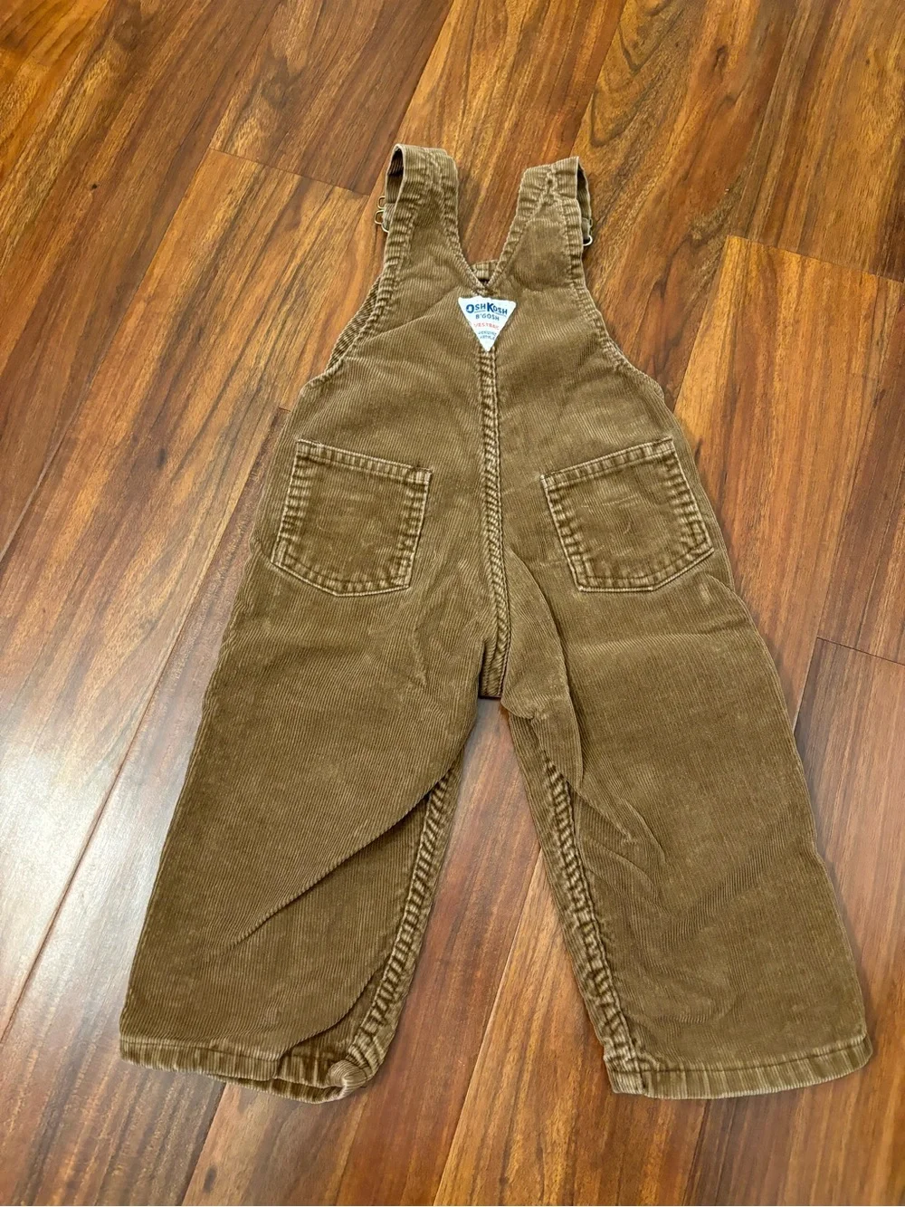 Osh Kosh B’Gosh light brown vintage corduroy overalls